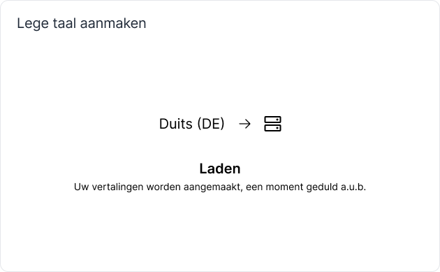 low fidelity taal aanmaken laden