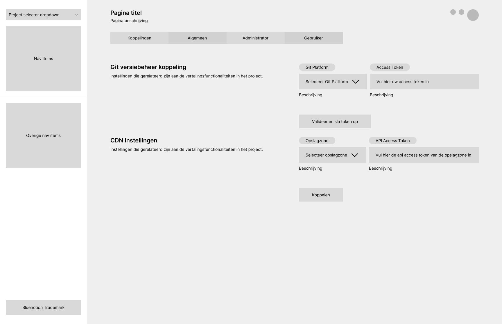 wireframe koppelen systeem